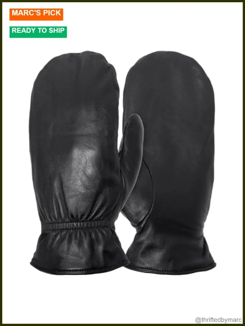 Genuine Sheepskin Leather Glitten Mittens with Thinsulate Lining